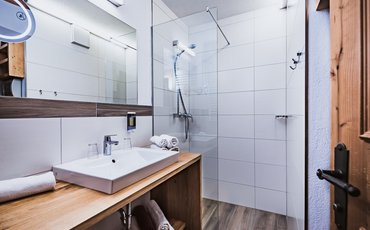 Bathroom in Apartment Type C with private sauna in the Margarethenstein