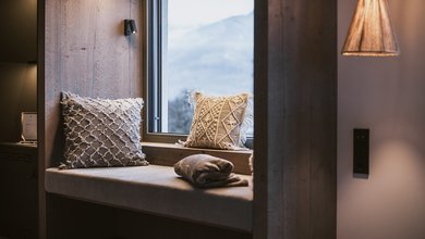 Relax Lounge in der Weitblick Suite im Design Hotel Margarethenstein
