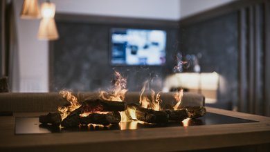 Relax Lounge in der Top of M Deluxe Suite im Hotel Margarethenstein