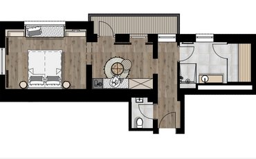 Floor plan for the Margarethenstein suite