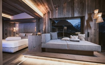 Panorama Restaurant Hotel Margarethenstein Top of M Deluxe Suite mit Sauna im Design Hotel Margarethenstein