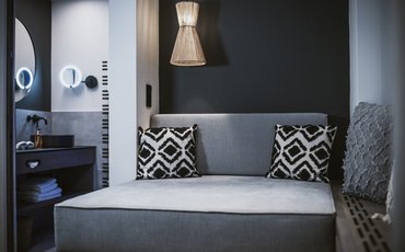 Relax Lounge in der Weitblick Suite im Design Hotel Margarethenstein
